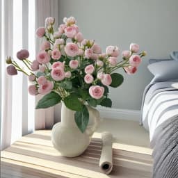18 Inch 12 Head Artificial Camellia Bud Bouquet Faux Silk Flowers For Home Living Room Decoration Wedding Hotel Display Props