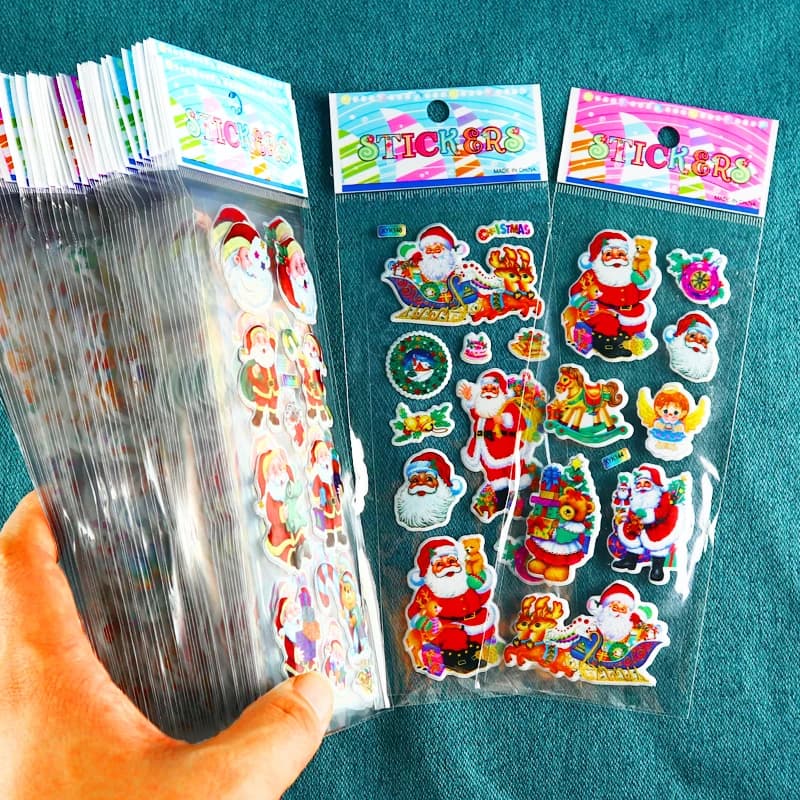 10/20/30Sheets Christmas Party Stickers Birthday Christmas Party Gathering Gift for Girl Boy Stationery Stickers Santa Claus TMZ