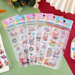 10/20/30Sheets Christmas Party Stickers Birthday Christmas Party Gathering Gift for Girl Boy Stationery Stickers Santa Claus TMZ