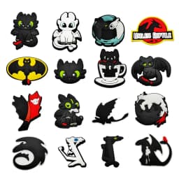1-16pcs Cartoon Dragon Shoe Charms PVC Anime Shoes Accessories Fashion Boys Sandals Garden Shoe Buckle DIY Charms