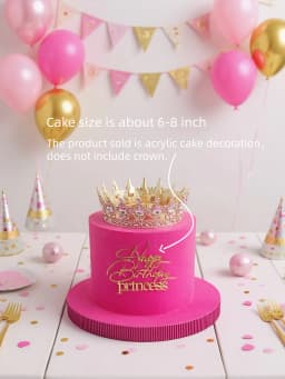 3pcs "Birthday Princess" PMMA Cake Topper - Letter Decor for Birthday Party, Baking Supplies & Holiday Gifts