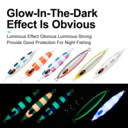 TEASER J120 200g-600g Saltwater Fishing Metal Jig Bait Luminous Jigging Lure Artificial Fast Sinking Fishing Metal Jigging Lure