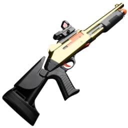 The XM1014 Shellspray Softball Gun can fire a model of a spray shotgun, a long-range toy gun