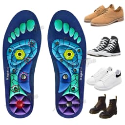Foot Acupressure Insoles Magnetic Therapy Reflexology Health Care Shoes Pads Arch Support Shock Absorption Comfort Shoes Soles