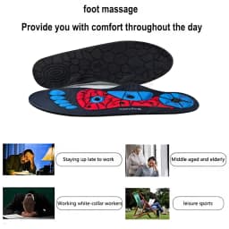 Foot Acupressure Insoles Magnetic Therapy Reflexology Health Care Shoes Pads Arch Support Shock Absorption Comfort Shoes Soles