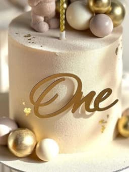 3pcs 1st Birthday & Baby Shower Acrylic Cake Topper, PMMA Cake Decoration Plug-in, Baking & Kitchen Supplies, Holiday Gift