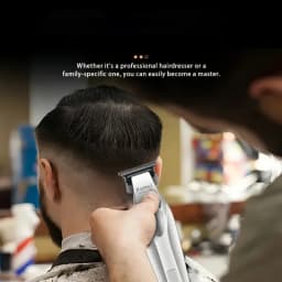 Kemei KM-3023-702 Electric Engraving Scissors with Base High-Speed Long-Battery Life Digital Display Hair Trimmer for Men