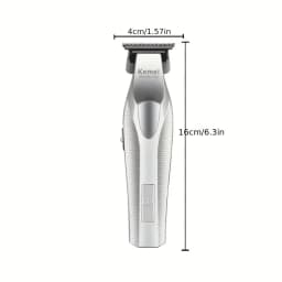 Kemei KM-3023-702 Electric Engraving Scissors with Base High-Speed Long-Battery Life Digital Display Hair Trimmer for Men