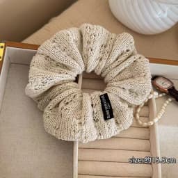 1pc Korean-style hollow knitted autumn and winter high-elastic hair tie for buns and high ponytails hairstyle hair accessories