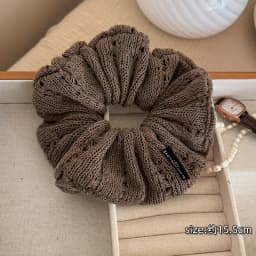 1pc Korean-style hollow knitted autumn and winter high-elastic hair tie for buns and high ponytails hairstyle hair accessories