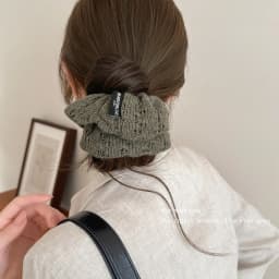 1pc Korean-style hollow knitted autumn and winter high-elastic hair tie for buns and high ponytails hairstyle hair accessories