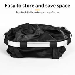 Bicycle Front Basket Bike Small Pet Dog Carry Pouch 2in1 Detachable MTB Cycling Handlebar Tube Hanging Fold Baggage Bag Bike Bag