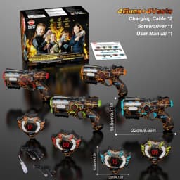 VATOS Team Battle Game Christmas Gift Infrared Laser Tag Guns Set Toy Rechargeable 2.4GHz Sync Machine Gun For Kids Boys Outdoor