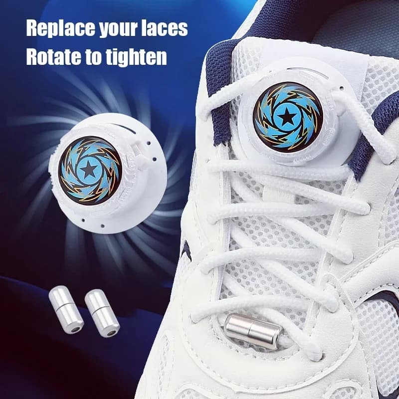 Automatic Laces without Ties New Upgrade Easy Installation Swivel Buckle Thick Rope Sneaker Shoelaces Shoe Accessories