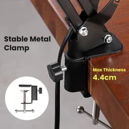 Modern E27 Bulb Led Desk Lamp with Clamp Swing Arm Desk Lamp Suitable for Rooms, Offices, and Study Lighting