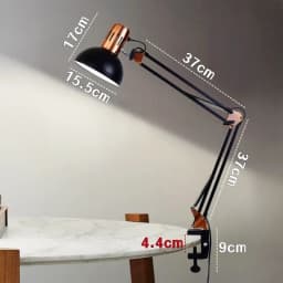 Modern E27 Bulb Led Desk Lamp with Clamp Swing Arm Desk Lamp Suitable for Rooms, Offices, and Study Lighting