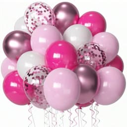 26/52Pcs Pink Latex Balloon Set With Sequins For Birthday Party Scene Decoration Wedding Anniversary Baby Shower