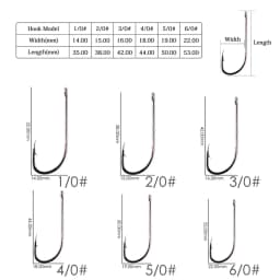 Long Shank Hooks For Fishing 100pcs 1/0#-6/0# High Carbon Steel Sharp Barbed Offset Narrow Bait Hook Fishing Tackle Accessories
