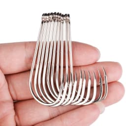 Long Shank Hooks For Fishing 100pcs 1/0#-6/0# High Carbon Steel Sharp Barbed Offset Narrow Bait Hook Fishing Tackle Accessories