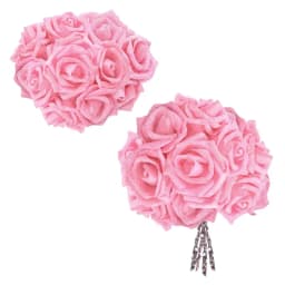 10/20pcs Glitter Foam Rose Artificial Flower Bridal Bouquet For Wedding Party Decor DIY Wreath Scrapbook Supplies Fake Flowers