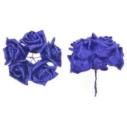 10/20pcs Glitter Foam Rose Artificial Flower Bridal Bouquet For Wedding Party Decor DIY Wreath Scrapbook Supplies Fake Flowers