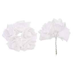 10/20pcs Glitter Foam Rose Artificial Flower Bridal Bouquet For Wedding Party Decor DIY Wreath Scrapbook Supplies Fake Flowers