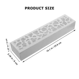 10pcs Rectangular Macaron Box Cookies Paper Box Dessert Packing Boxes For Bakery Cut Out Long Cake Packing Box