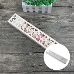 10pcs Rectangular Macaron Box Cookies Paper Box Dessert Packing Boxes For Bakery Cut Out Long Cake Packing Box