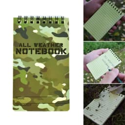 Tactical Waterproof Notebook Camouflage PVC Cover Memo Pad Daily To Do List Loose-leaf Coil Notepad Writing Paper in Rain