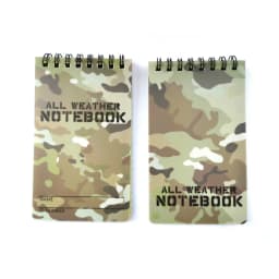 Tactical Waterproof Notebook Camouflage PVC Cover Memo Pad Daily To Do List Loose-leaf Coil Notepad Writing Paper in Rain