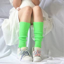Women Leg Warmers Knee Stockings Leggings Warm Boots Leg Punk Solid Black Cool Knit Long Sock Japan Anime JK Girl Loose Socks