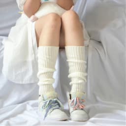 Women Leg Warmers Knee Stockings Leggings Warm Boots Leg Punk Solid Black Cool Knit Long Sock Japan Anime JK Girl Loose Socks