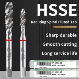 ZUANTONG HSSE Spiral Fluted Tap M2 M2.5 M3 M4 M5 M6 M8 M10 M12 M14 M16 M18 M20 Machine Screw Thread Taps For Blind Hole Tapping