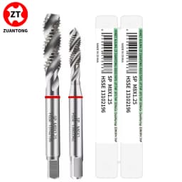 ZUANTONG HSSE Spiral Fluted Tap M2 M2.5 M3 M4 M5 M6 M8 M10 M12 M14 M16 M18 M20 Machine Screw Thread Taps For Blind Hole Tapping