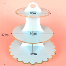 3-Tier Cardboard Cupcake Cake Stand Cupcake Holder for Birthday Party Wedding Baby Shower Christmas Parties Display Dessert