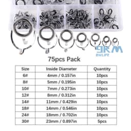 Rod Repair Guides Kit Stainless Steel Fishing Rod Guides Freshwater Seawater Fishing Rod Building Guide Ceramic Rings 4mm~38mm
