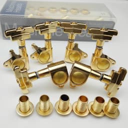 KAYNES J-109 3R+3L Electric Guitar Machine Heads Tuners Art Deco Rotomatic Imperial Style Head Tuning Pegs Chrome Black Gold