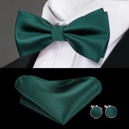 Hi-Tie Jacquard Silk Black Gold Striped Mens Bowtie Adult Bow Tie Hankerchief Cufflinks Set Pre-tied Men Butterfly Bowknot Gift