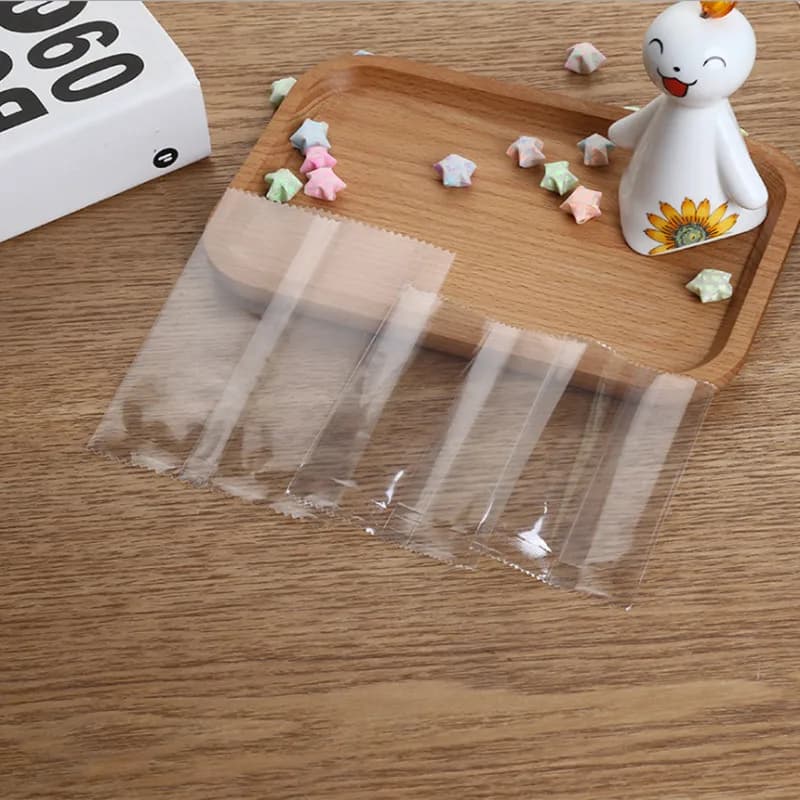 100Pcs Thick Transparent Clear Machine Sealed Biscuit Packaging Cranberry Cookie Moon Cake Handmade Soap Bags