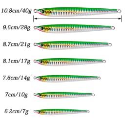 10pcs/lot Metal Casting Jigs 7g 10g 14g 17g 21g 28g 40g Shore Cast Jigging Fishing Lure Fish Sea Bass Artificial Bait Tackle
