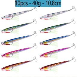 10pcs/lot Metal Casting Jigs 7g 10g 14g 17g 21g 28g 40g Shore Cast Jigging Fishing Lure Fish Sea Bass Artificial Bait Tackle