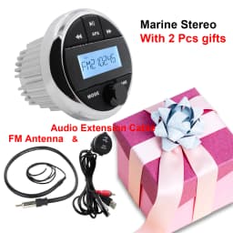GUZARE Boat Radio Marine Stereo(With/ Free Gifts Option Available)/ Waterproof Speakers / FM Antenna / USB AUX Cable / 5 Options