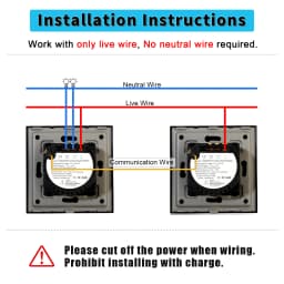 Bingoelec 2 Gang Intermediate Stair Switch EU Master Slave Light Touch Switch White Grey Crystal Glass Panel Home Improvement