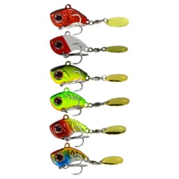 1PCS Rotating Metal VIB 9g/13g/16g/22g Wobbler Fishing Lure Sequins Tail Spinner Sinking Baits Spoon Crankbait Fishing Tackle