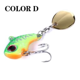 1PCS Rotating Metal VIB 9g/13g/16g/22g Wobbler Fishing Lure Sequins Tail Spinner Sinking Baits Spoon Crankbait Fishing Tackle