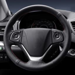 Customized Car Steering Wheel Cover Hand Sewing Braid Non-slip Leather Car Accessories For Honda CRV 2012 2013 2014