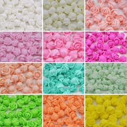 50/100Pcs 2cm Mini Foam Rose For Bear Artificial Flower Heads DIY Craft Gifts Box Wedding Party Decorative Wreath Home Decor
