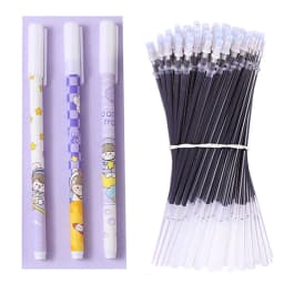 5/23pcs/set Gel Ink Pen Fine Point Gel Pens Refill Ballpoint Pen 0.5mm for Japanese Office School Cute Kawaii Stationery Supply