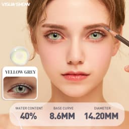 VISUASHOW Aurora Small Pupil Colored Contact Lenses 14.2mm Yearly Disposable Korea Design Natural Prescription Myopia Wholesale