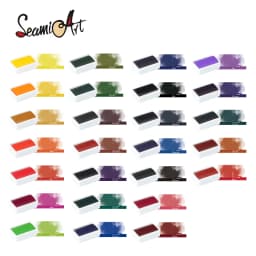 SeamiArt 26 Colors Full Pan Artist Grade Professional Solid Watercolor Tin Box Paint Set for School Art Painting Supplies